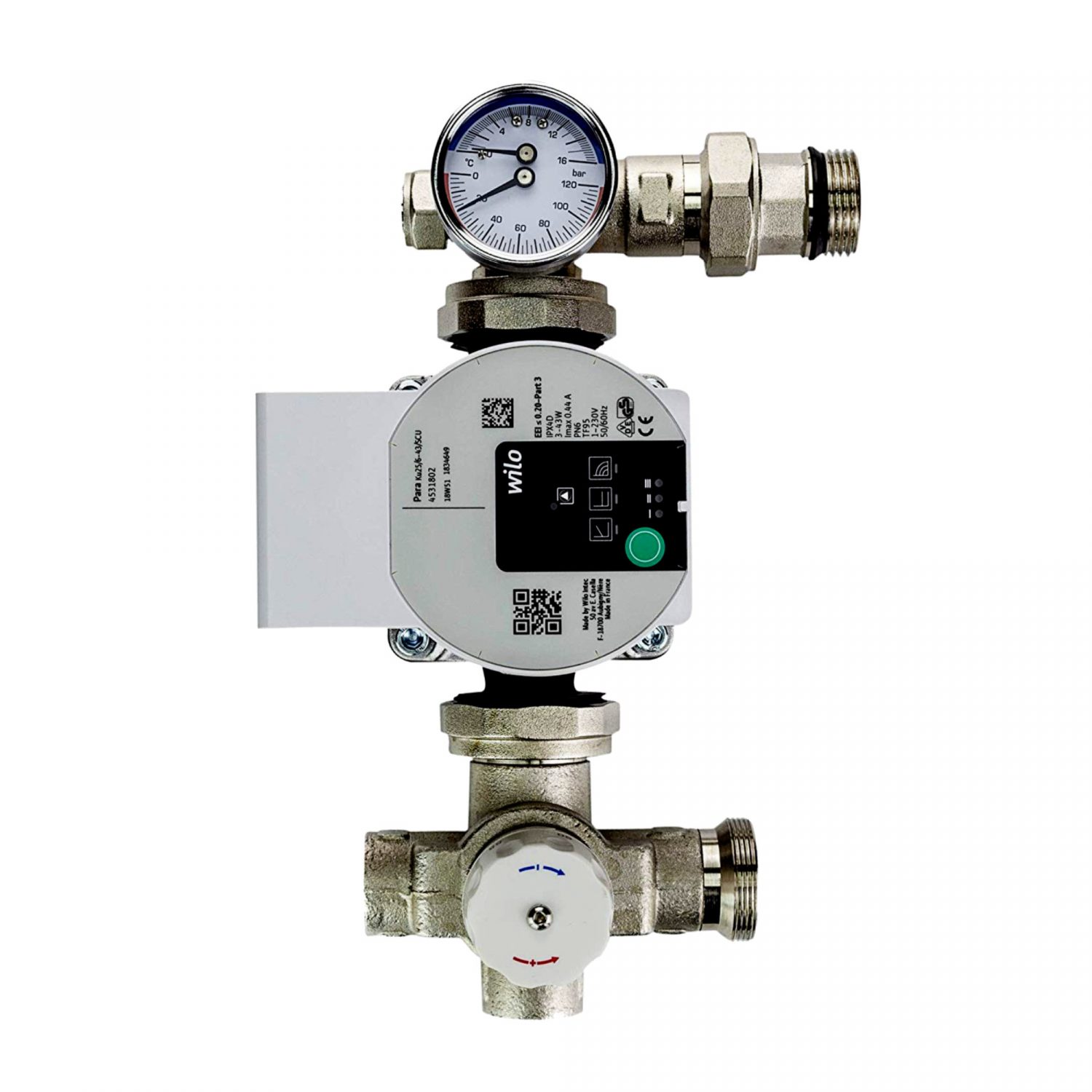 Wilo A-Rated Underfloor Heating Pump & Thermostatic Mixing Valve Set - UFH Pump Set