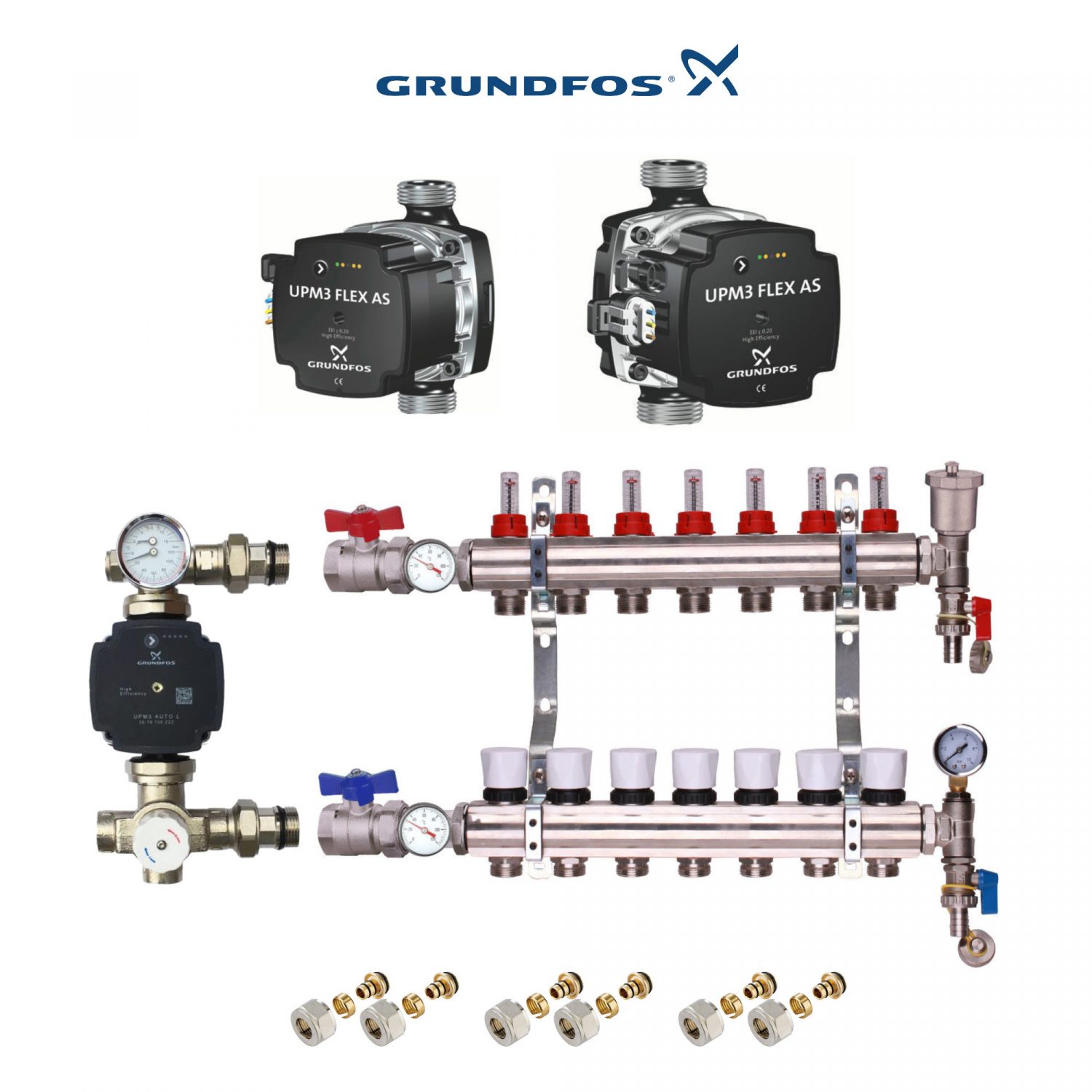 Grundfos A Rated Pump & Manifold Pack 2 to 8 Ports The Underfloor