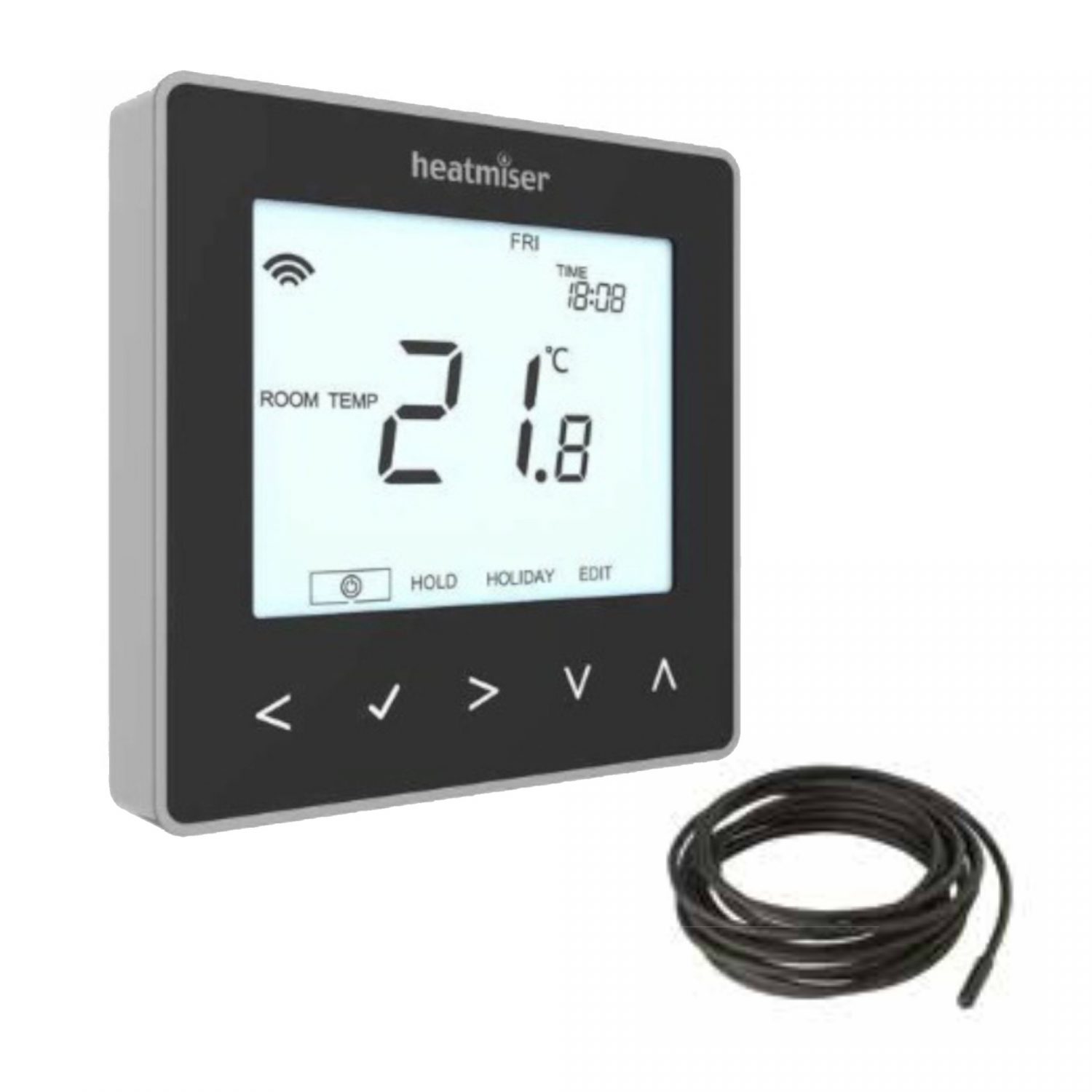 Heatmiser NeoStat E V2 - Electric Underfloor Heating Thermostat White, Silver or Black - With Floor Probe - Image 3