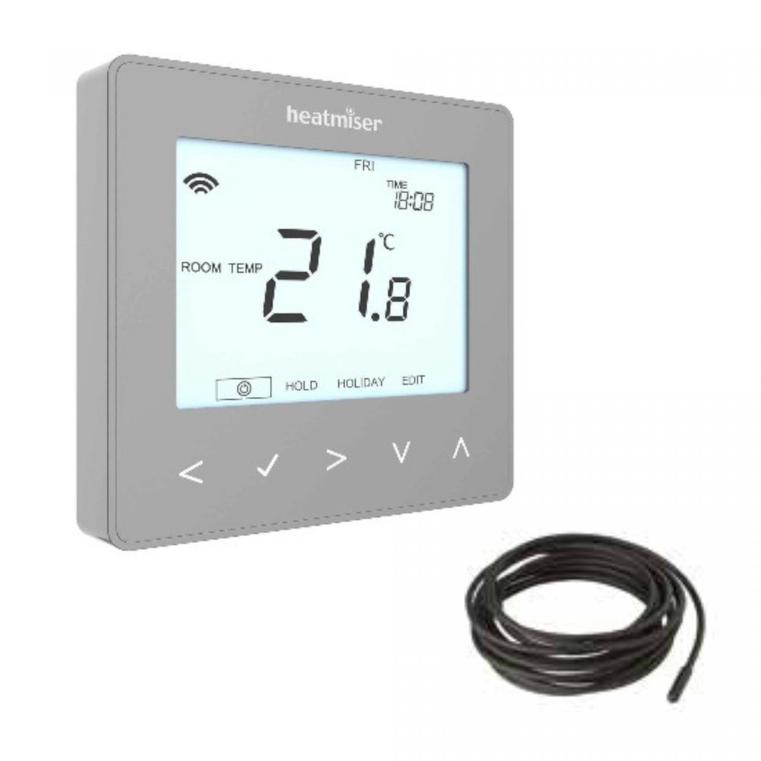 Heatmiser NeoStat E V2 - Electric Underfloor Heating Thermostat White, Silver or Black - With Floor Probe - Image 2
