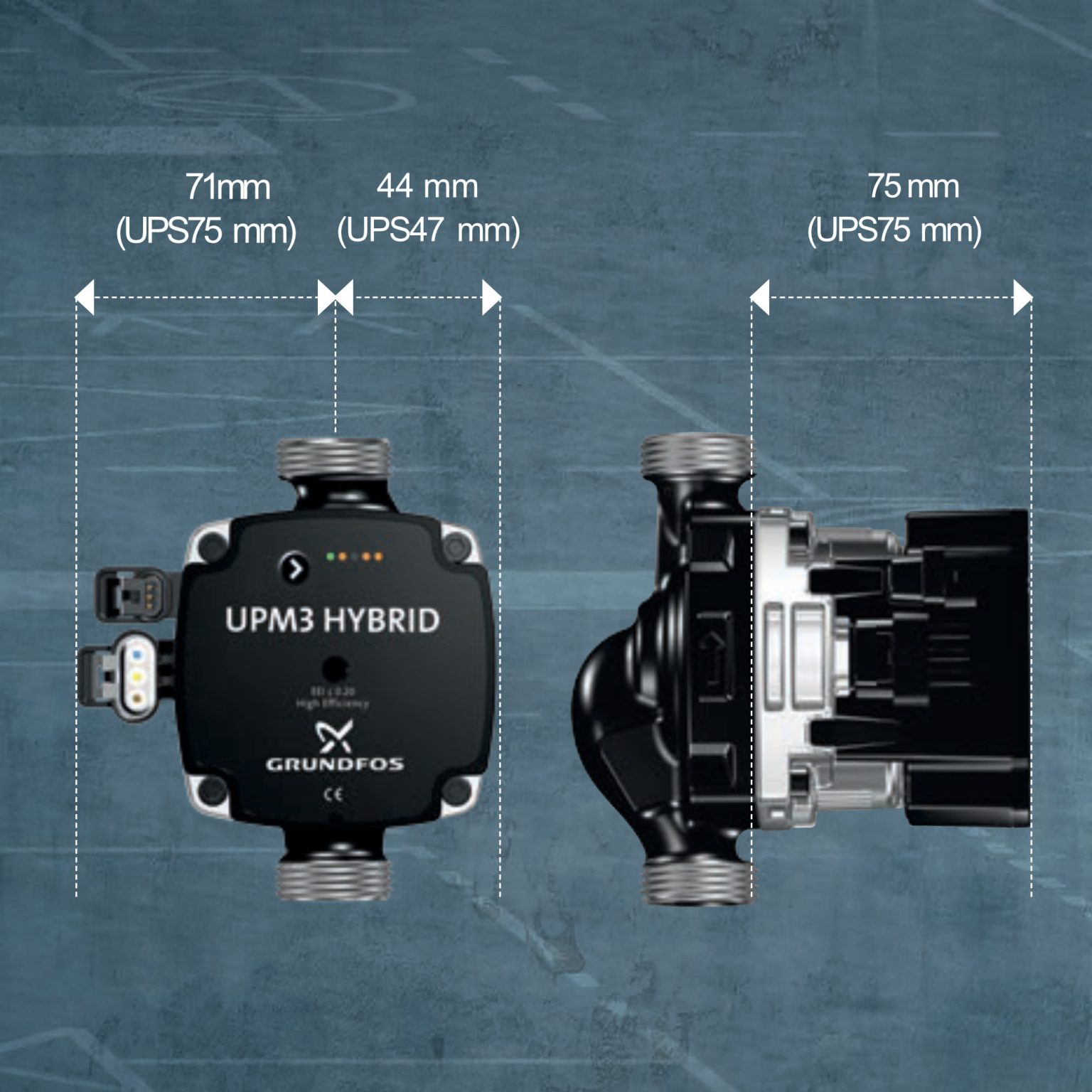 Grundfos Pump With Underfloor Heating Manifold And Pump Pack & Valves