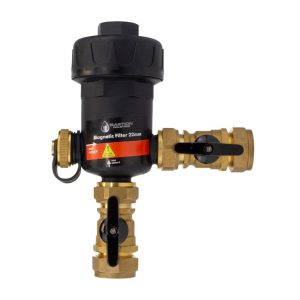 BASTION 22mm Magnetic Filter - Mag Clean - For Boilers or Underfloor Heating Manifold Systems - Mag Sweeper - Stainless Steel Non Ferrous Filter