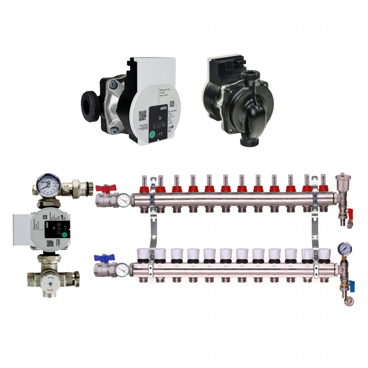 Wilo Pump With Underfloor Heating Manifold And Pump Pack & Valves – Wilo A Rated Pump - 2 to 12 Ports - Image 16