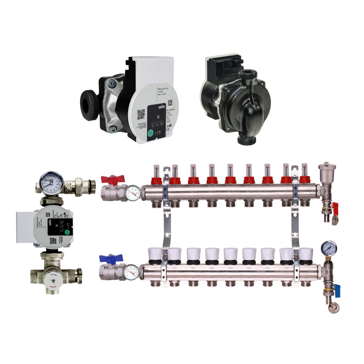 Wilo Pump With Underfloor Heating Manifold And Pump Pack & Valves – Wilo A Rated Pump - 2 to 12 Ports - Image 13