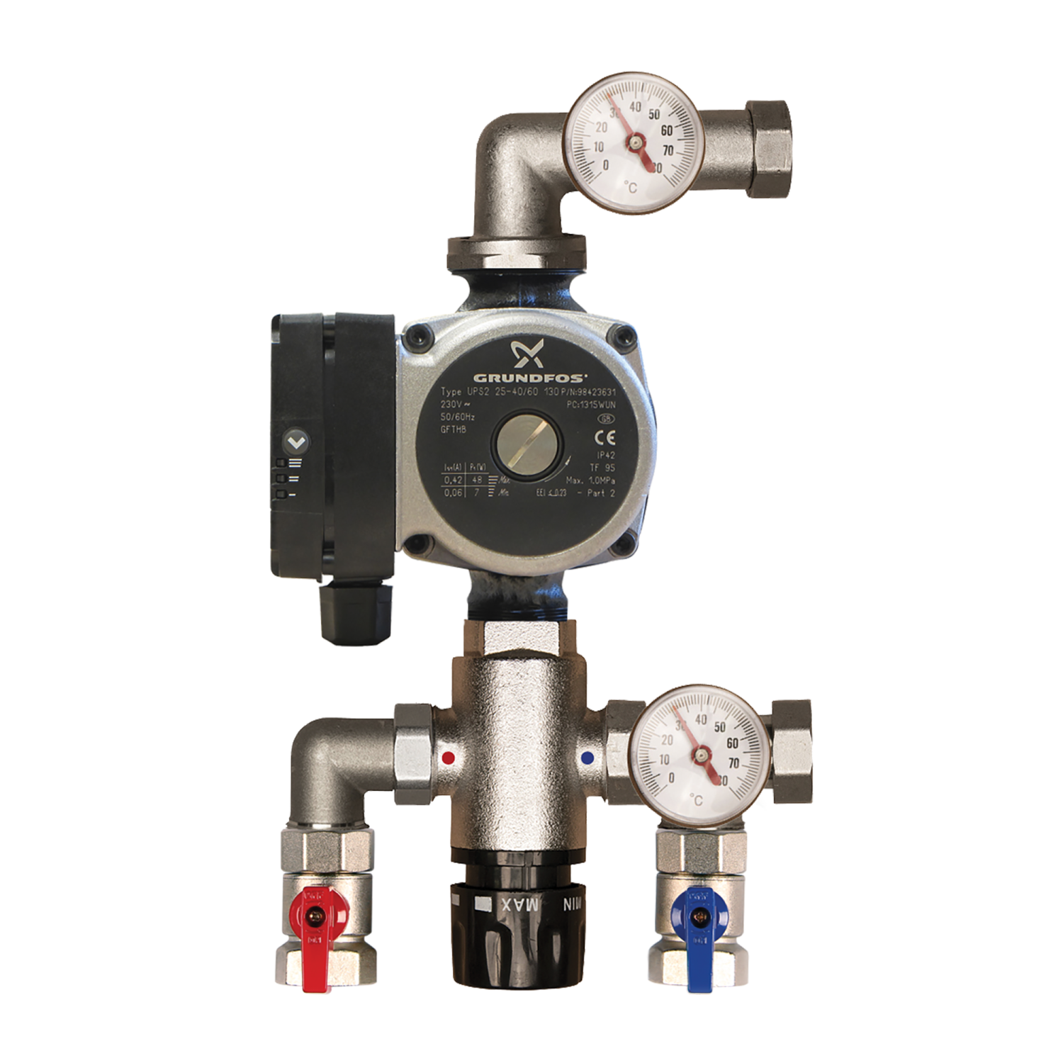 Grundfos EuP Pump With Thermostatic Mixing Valve Set - Premium UFH Pump Pack