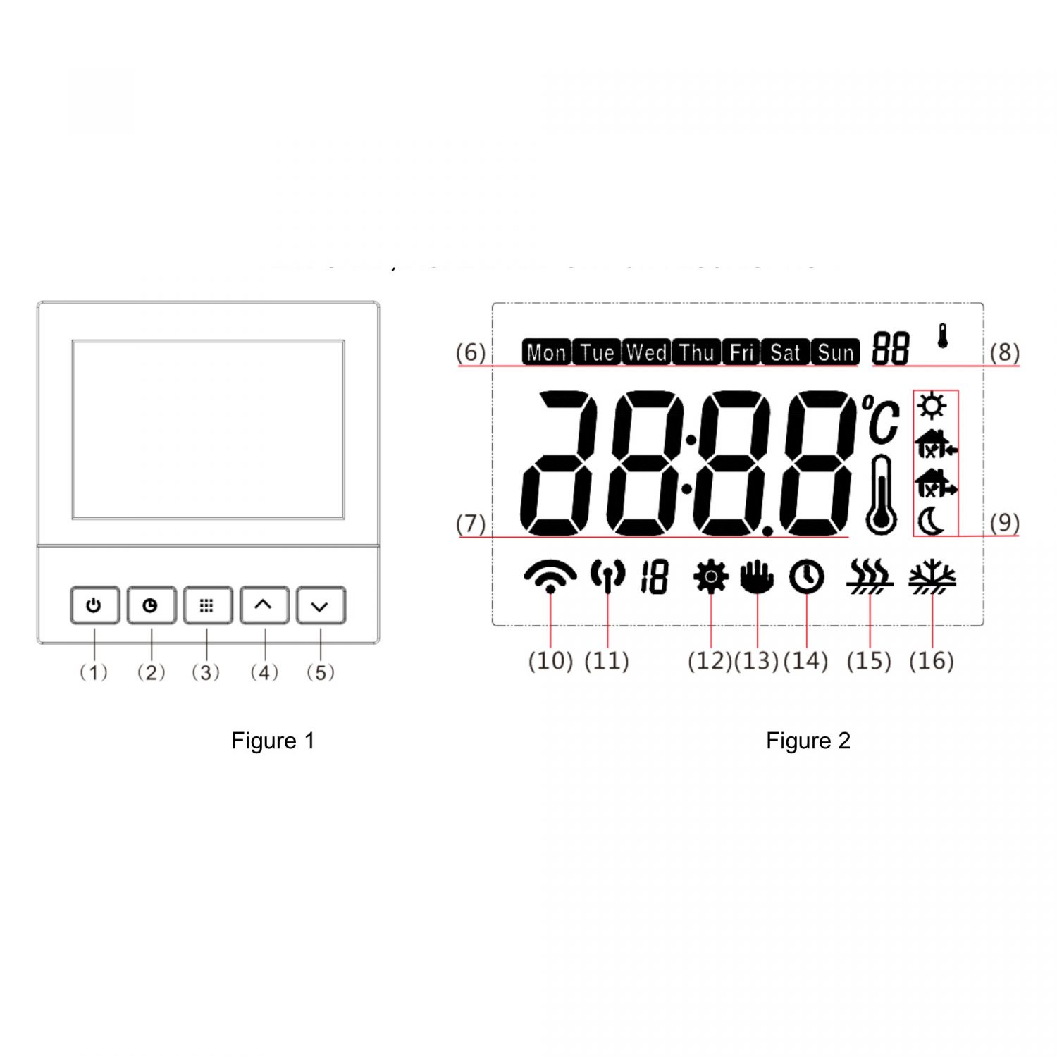 Water Underfloor Heating Thermostat Programmable 3 AMP Room Stat with Air Sensor in White - Image 3