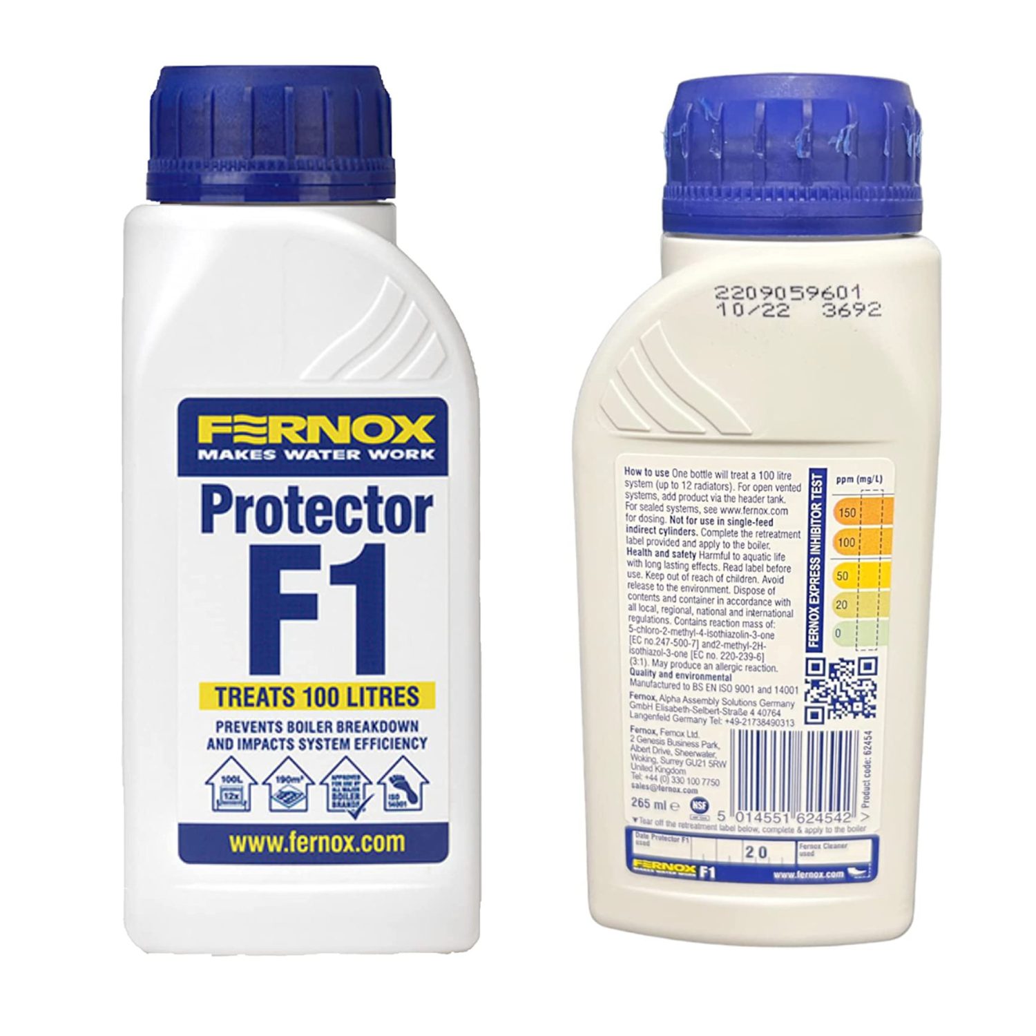 Fernox F1 Protector 265ml 62454 Protector F1 (Liquid) Central Heating and Water Underfloor Heating