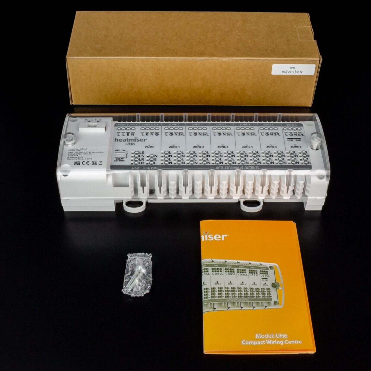 Heatmiser UH6 Compact 6 Zone 230v Wiring Centre for Water Underfloor Heating - Image 5