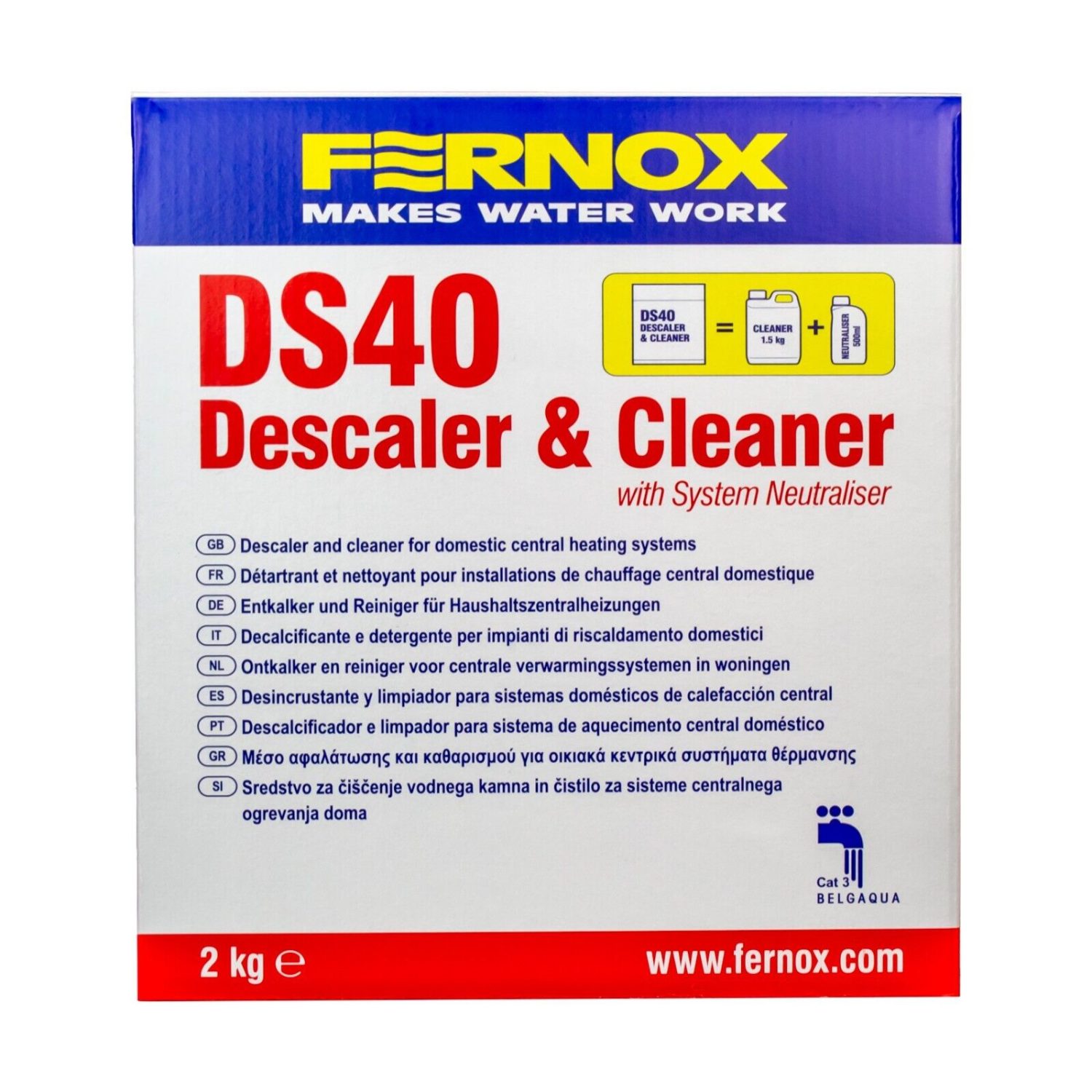 Fernox DS-40 Descaler and Cleaner 2kg Fast-acting Citric Acid-based Cleaner