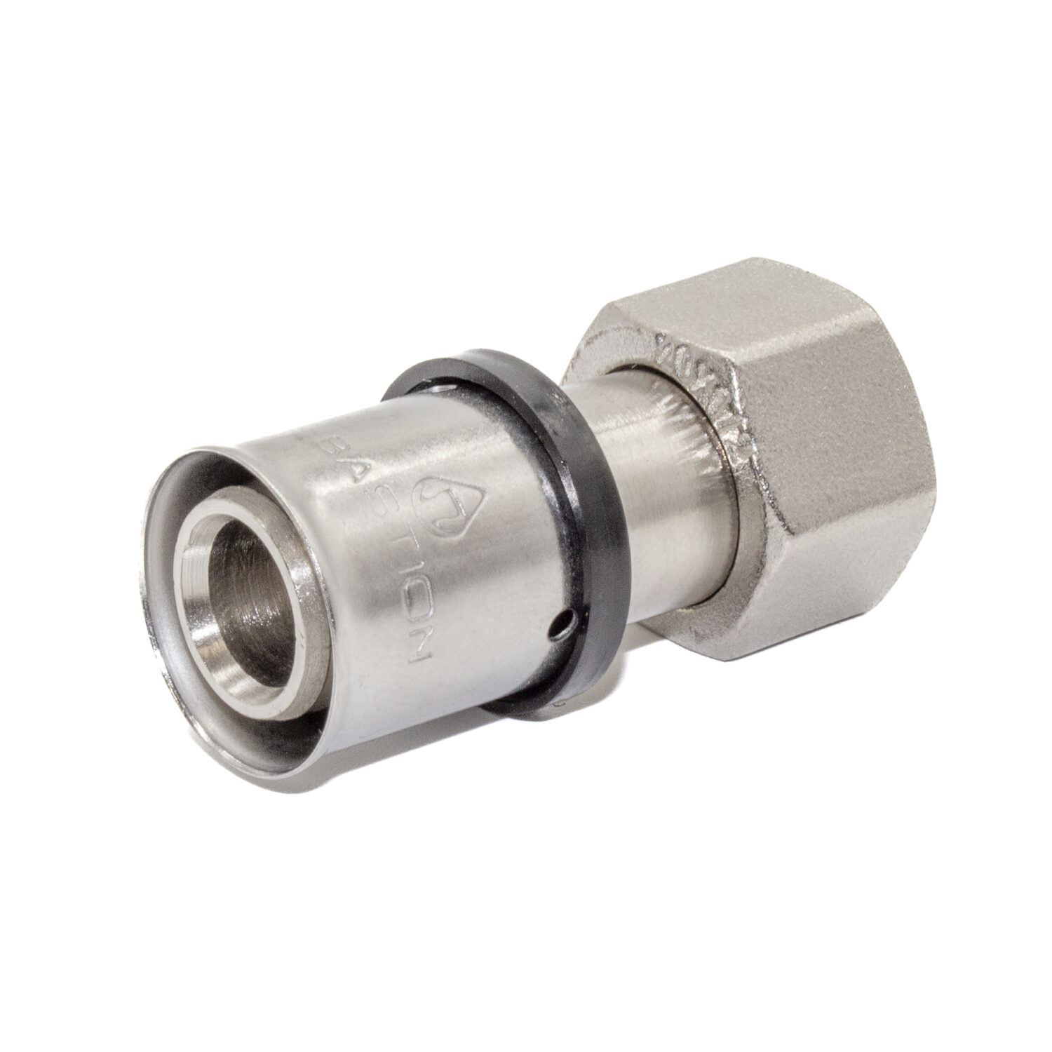 Pex Pipe Swivel Couple Press Fitting 20mm x 1/2F - U-Profile