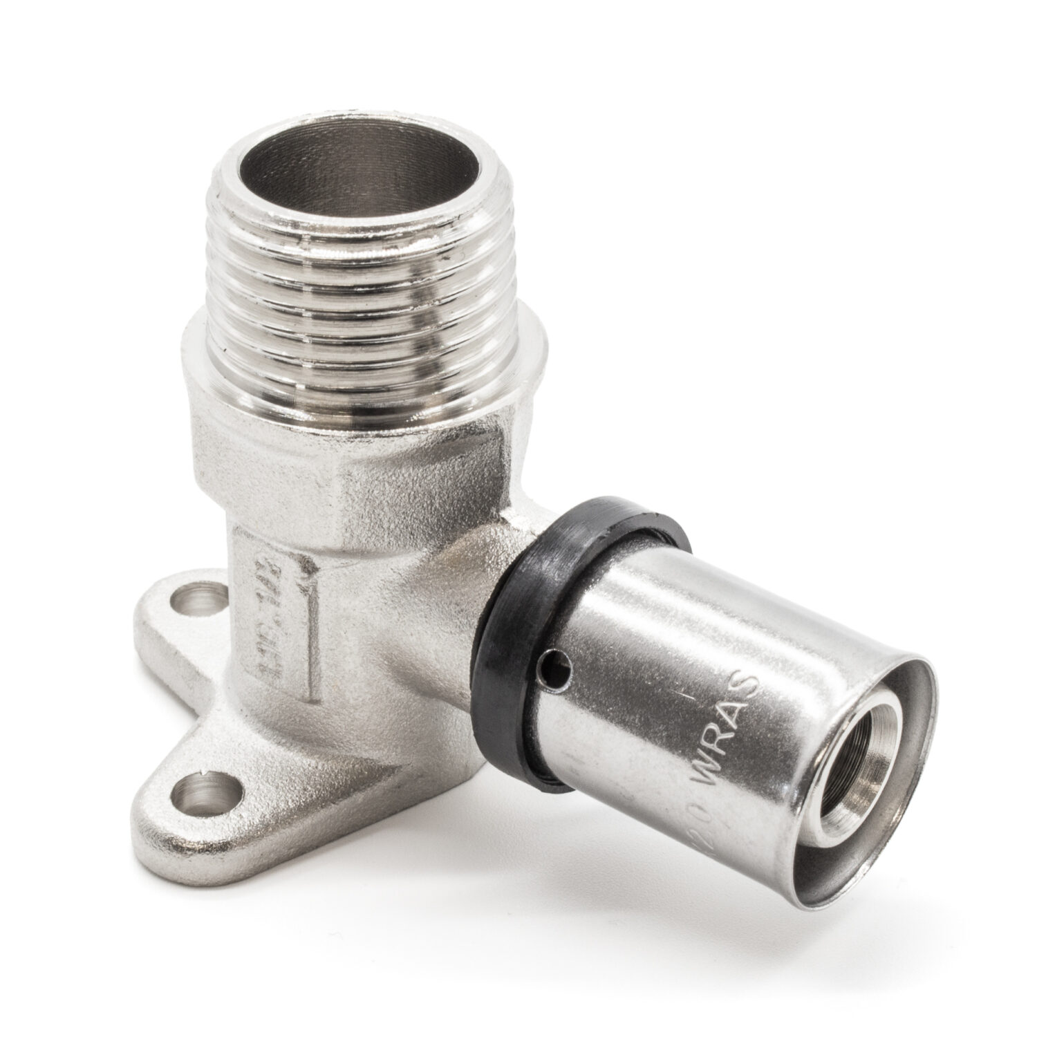 Elbow Connector 16mm x 1/2 M Elbow with Plate Male - U-Profile