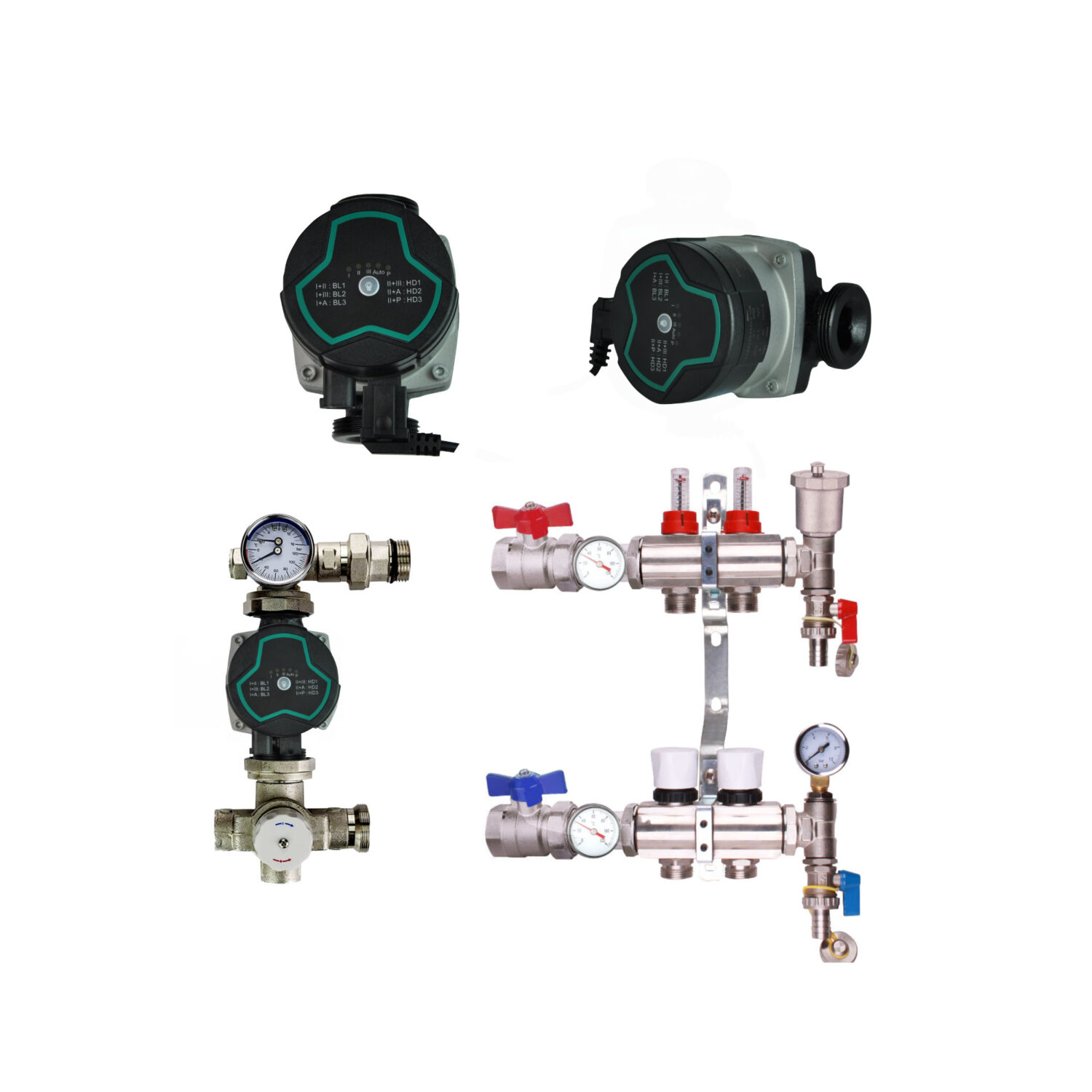 Bastion Pump With Underfloor Heating Manifold And Pump Pack & Valves – Bastion A Rated Pump - 2 to 12 Ports