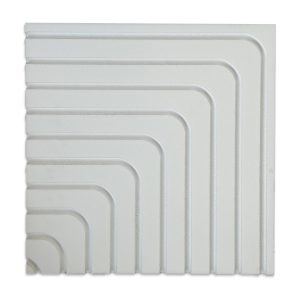 Underfloor Heating Boards Plain XPS 500 KPA 20mm 90-Degree Turn Panel For 12mm or 16mm Pipe - 600 x 600mm