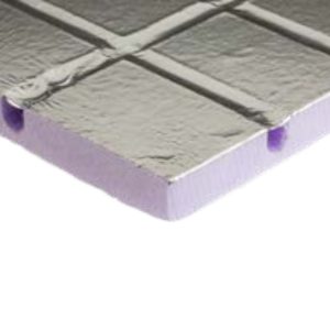 Underfloor Heating Boards Foiled XPS 300 KPA 20mm Universal Bulb Layout For 16mm Pipe 150mm Centres - 1200 x 600mm x 20mm - ResoTherm XPS