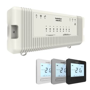 Heatmiser UH8 RF V2+ NeoAir V3 Thermostats - 8 Zone Wireless Wiring Centre Water Underfloor Heating